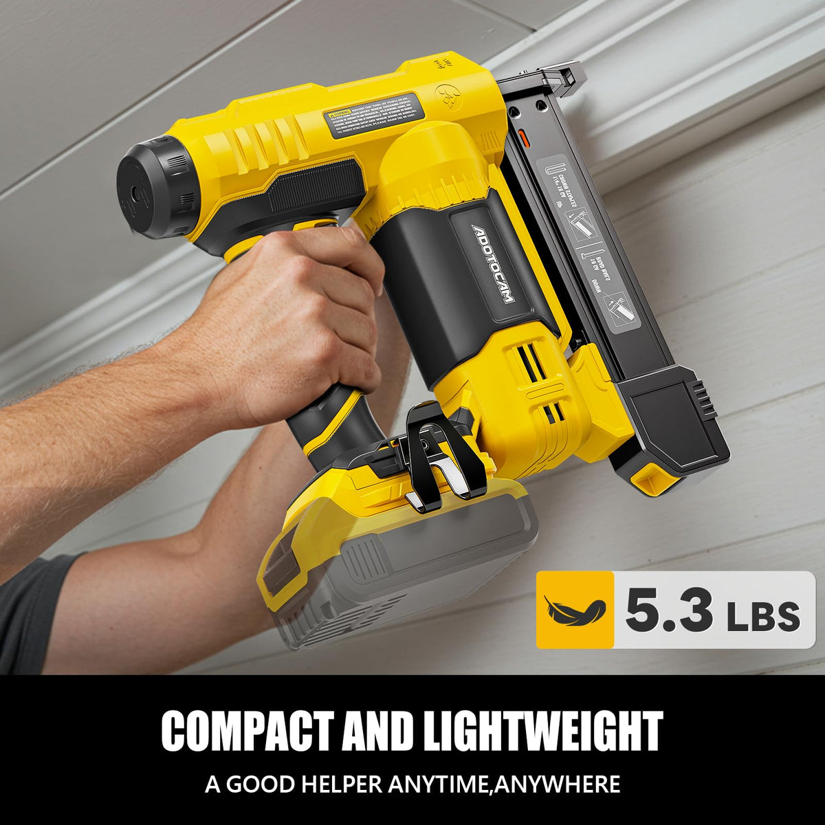 Cordless Brad Nailer 2 in 1 Nail Gun with 1000 Nails and 500 Staples Y37883