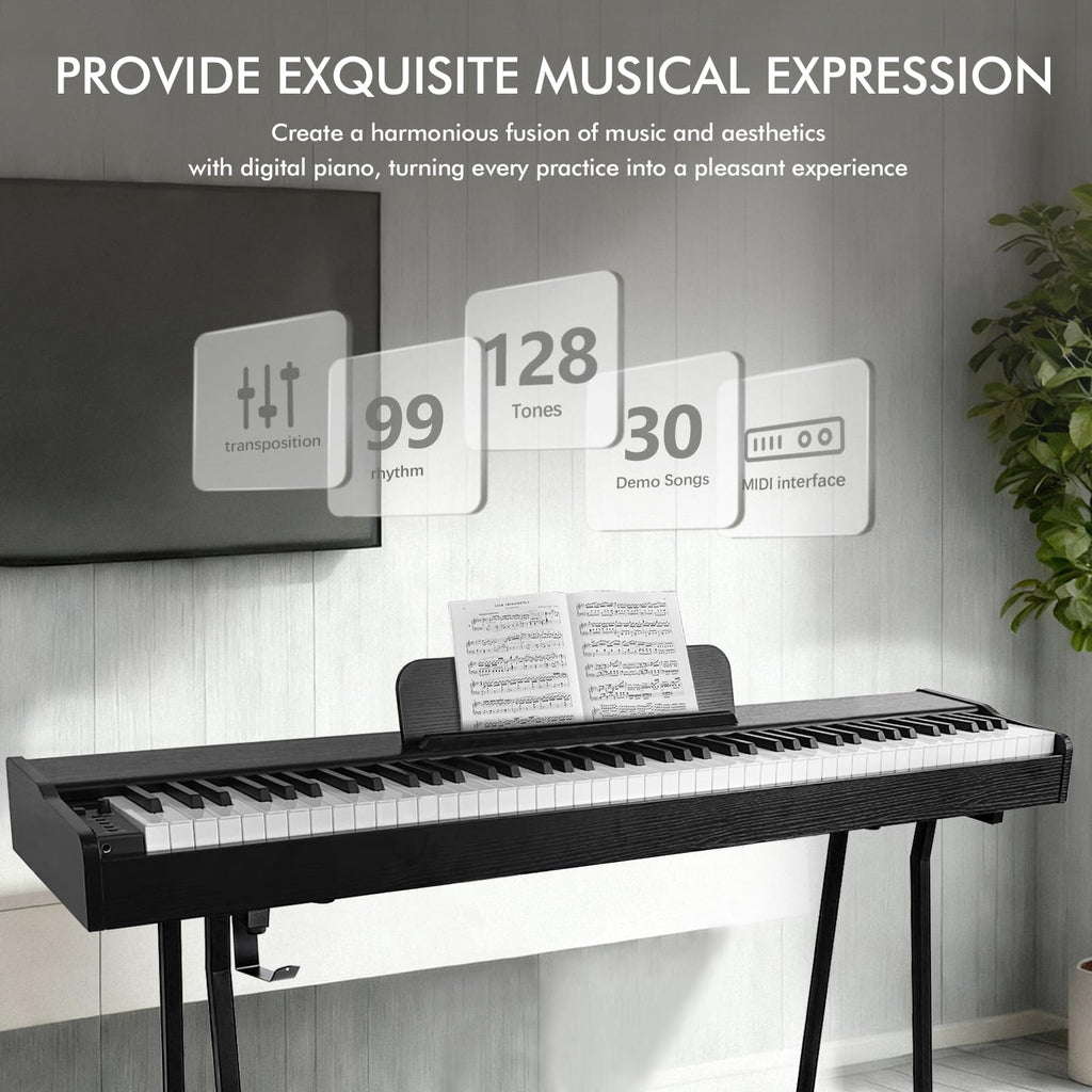 88 Key Weighted Hammer-Action Digital Piano with Stand M88646