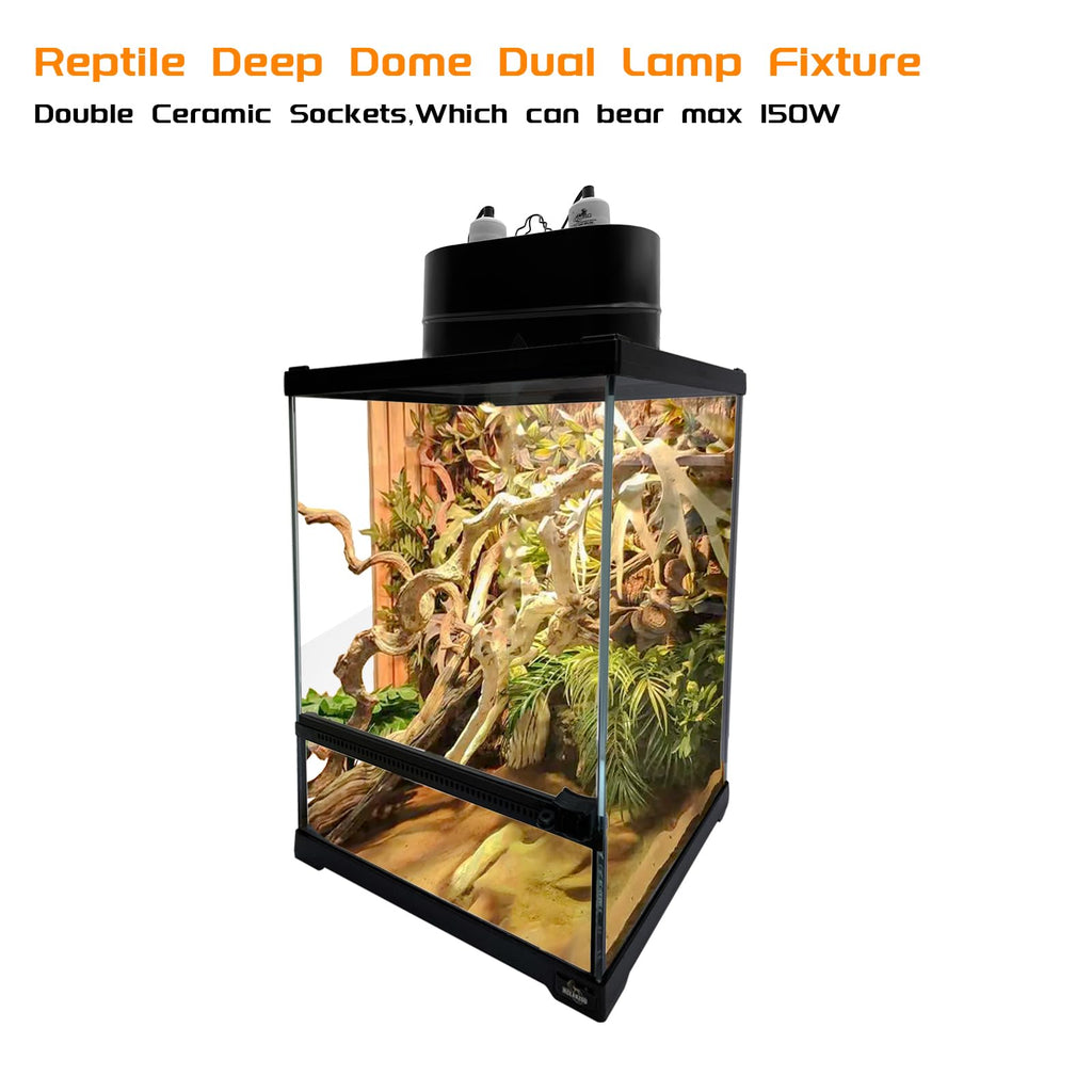 Dual Reptile Light Fixture Deep Dome 150W P82296