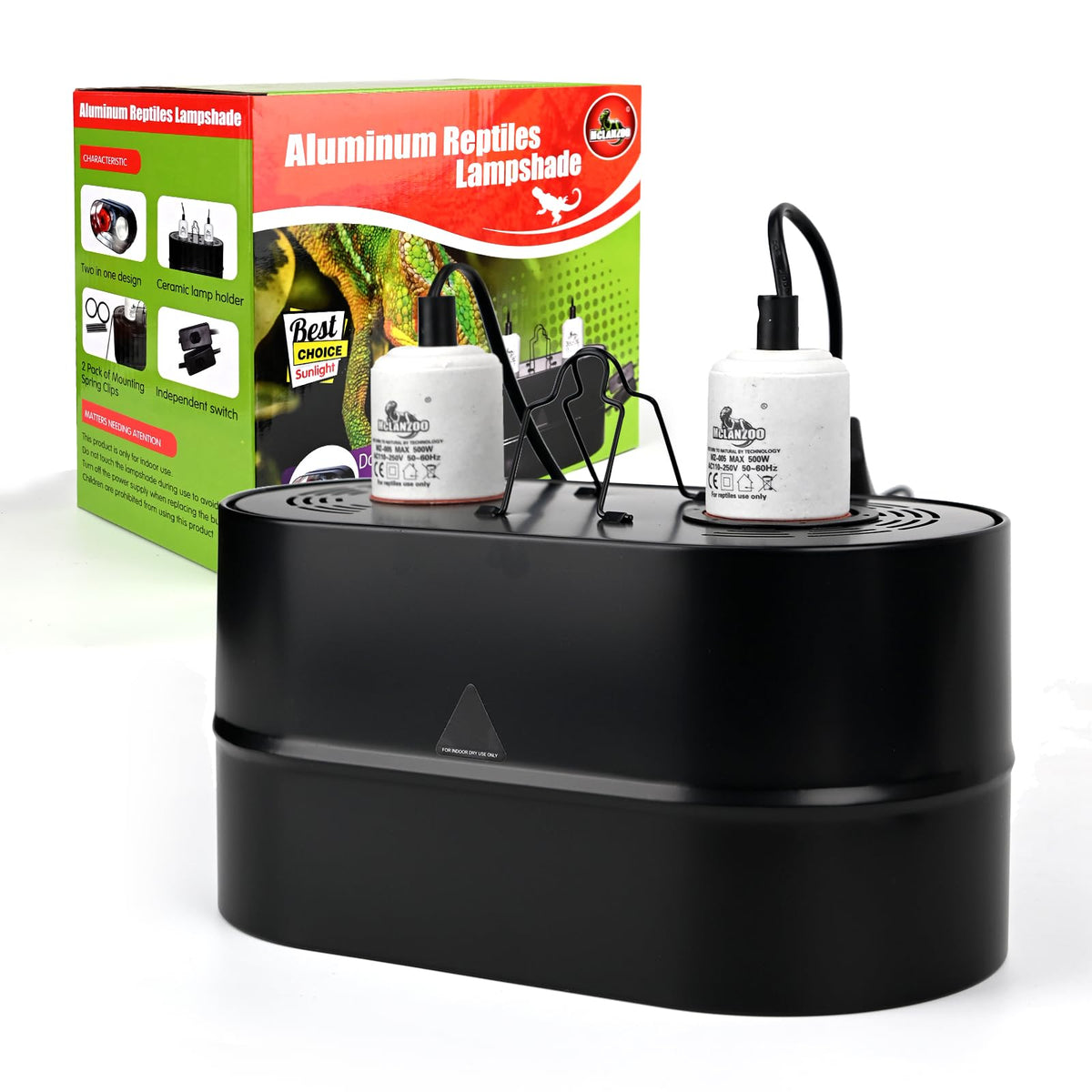 Dual Reptile Light Fixture Deep Dome 150W P82296