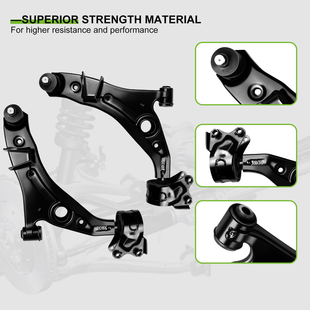 6pcs Front Suspension Kit Control Arm Ball Joint Tie Rod End Sway Bar Link V2868