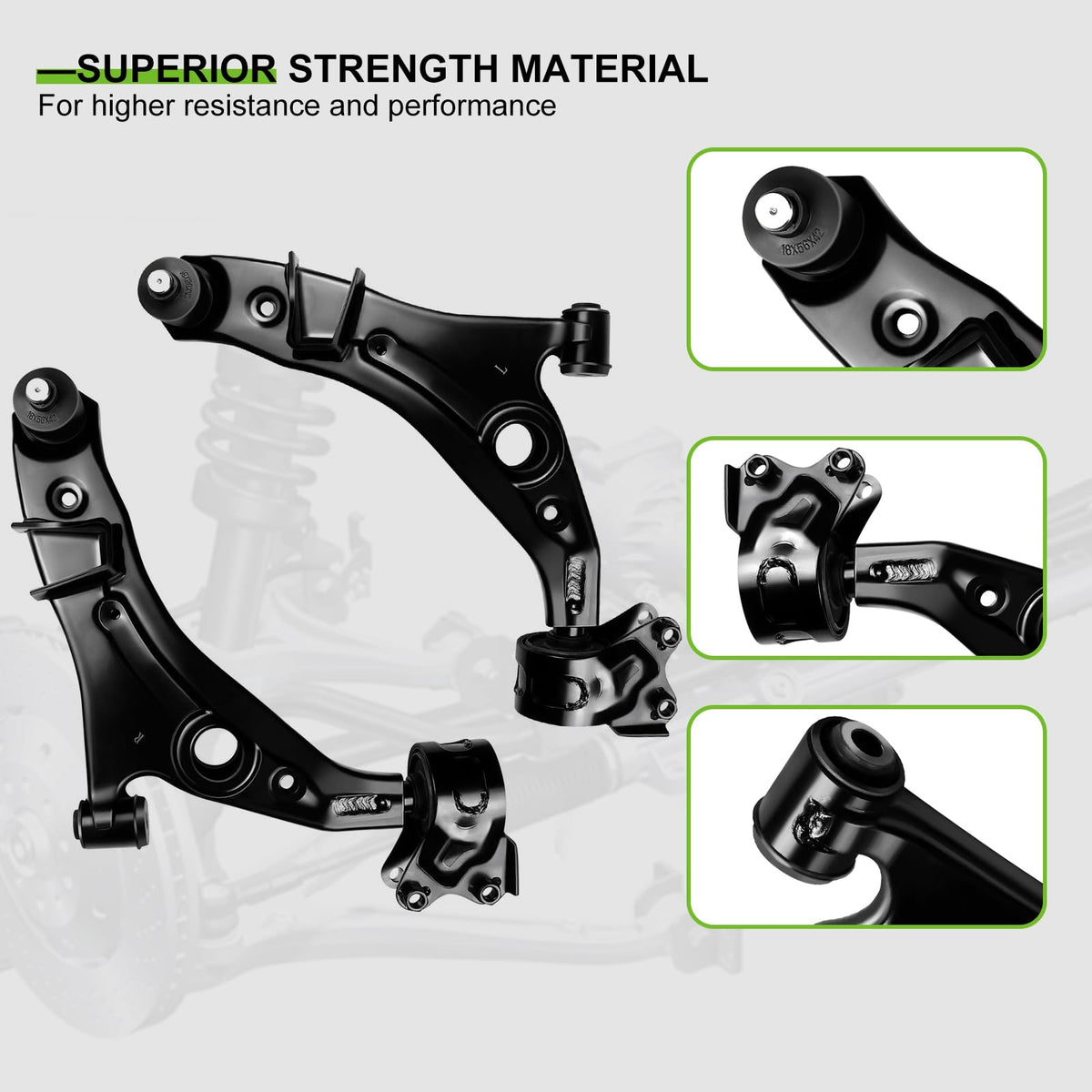 6pcs Front Suspension Kit Control Arm Ball Joint Tie Rod End Sway Bar Link V2868