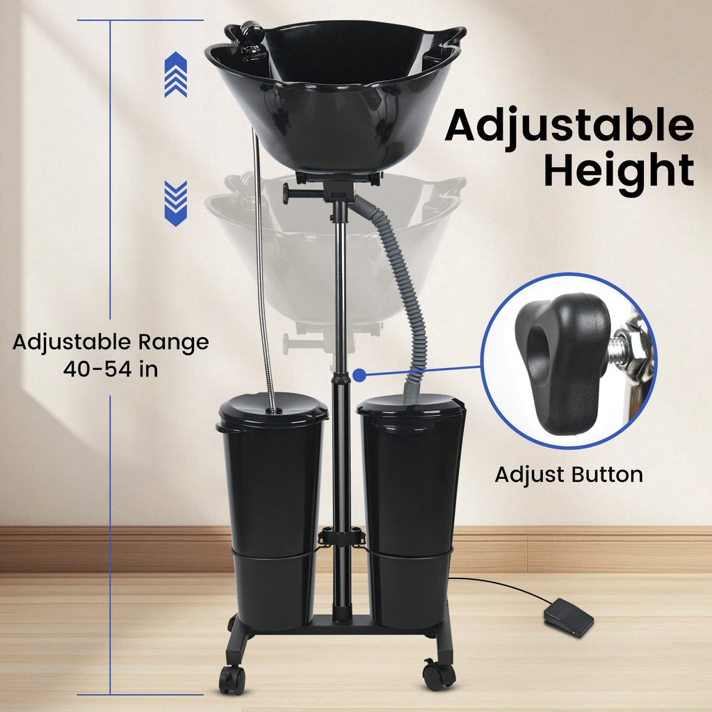 Portable Height Adjustable Shampoo Bowl with Electric Pump U327