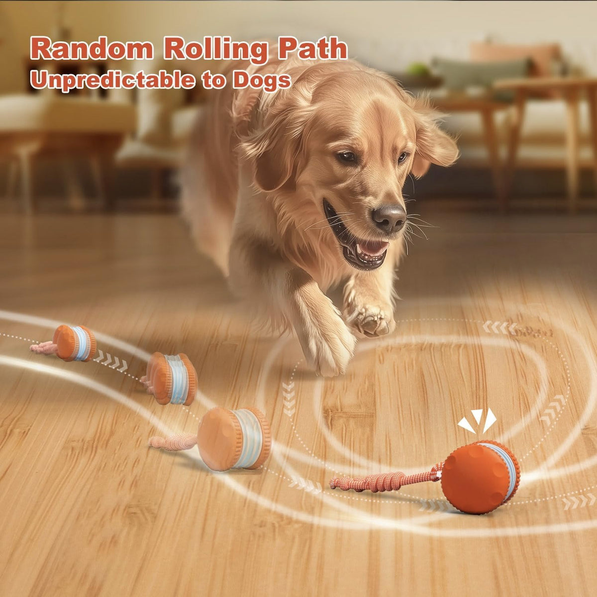 Electric Moving Dog Ball with Rope U3966