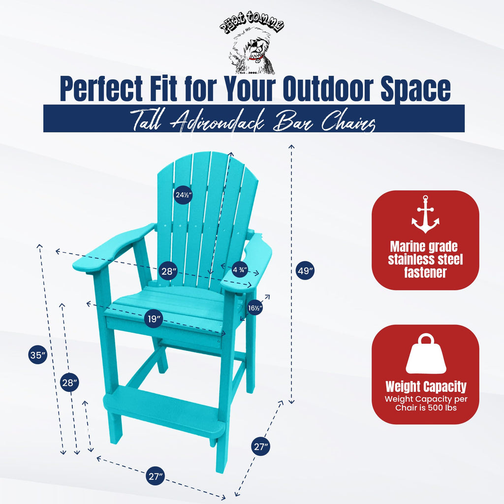 Teal HDPE Adirondack Chair G120