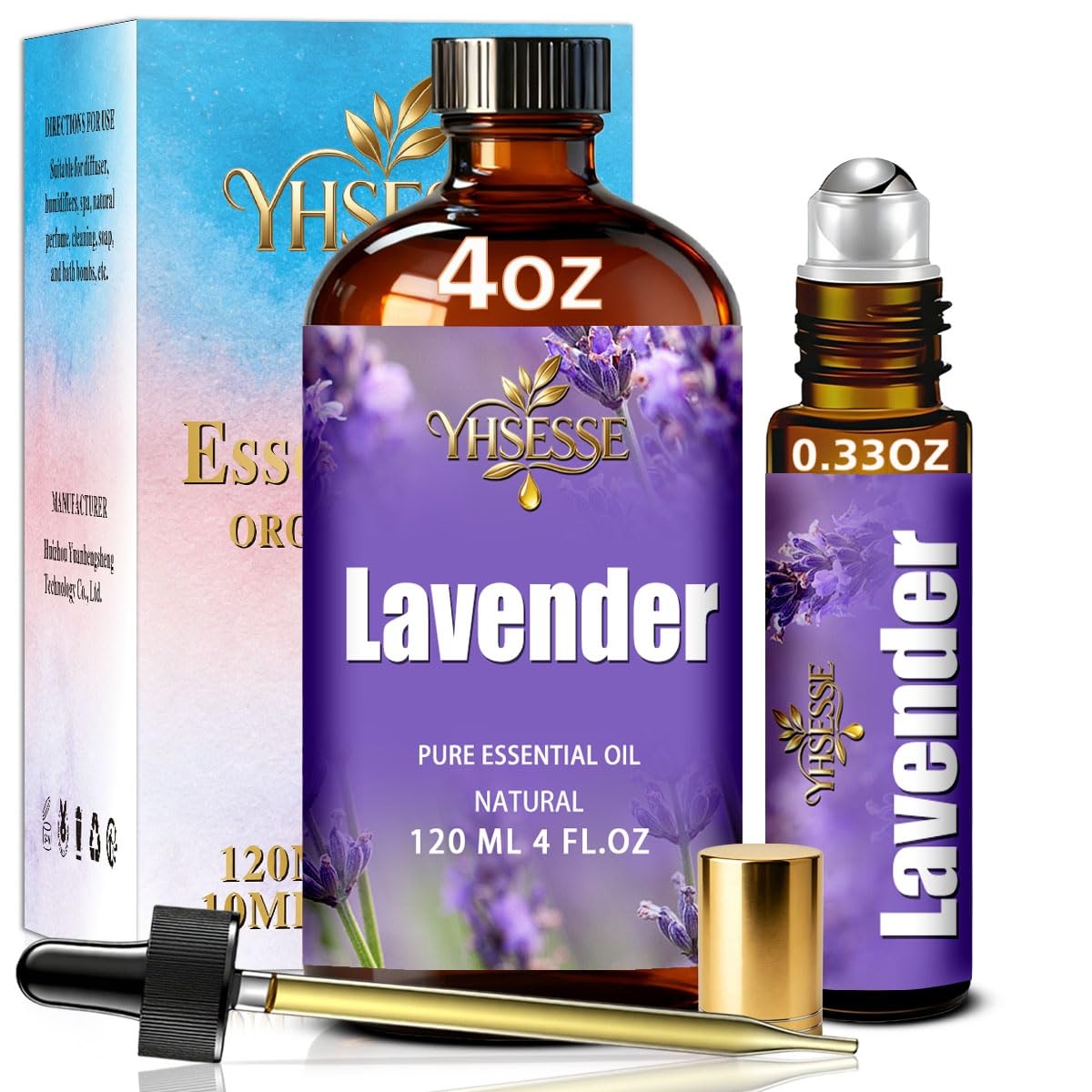 Lavender 4 Fl Oz and Sweet Orange 16 Fl Oz Essential Oil H10076