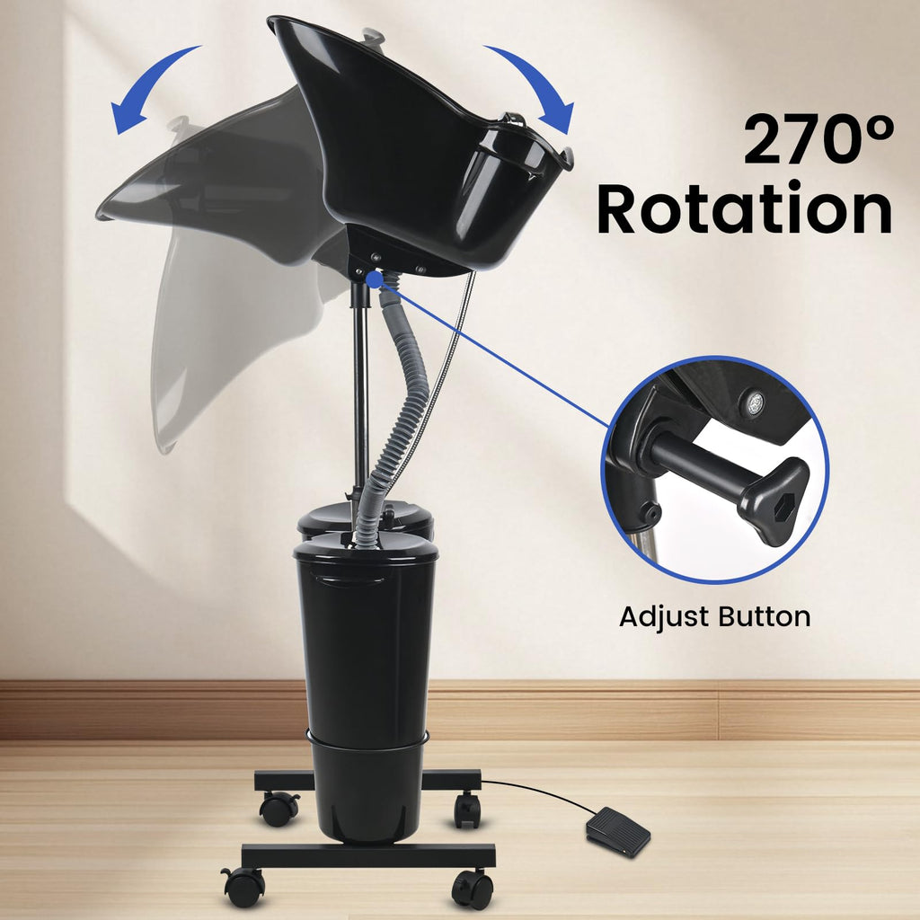 Portable Height Adjustable Shampoo Bowl with Electric Pump U327