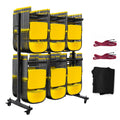 2-Tier Heavy Duty Folding Chair Cart with Wheels Y191973