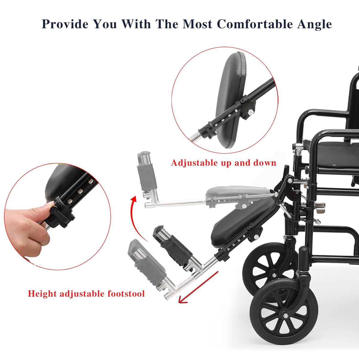 Wheelchair Leg Rest Foot Rest 1 Pair T430