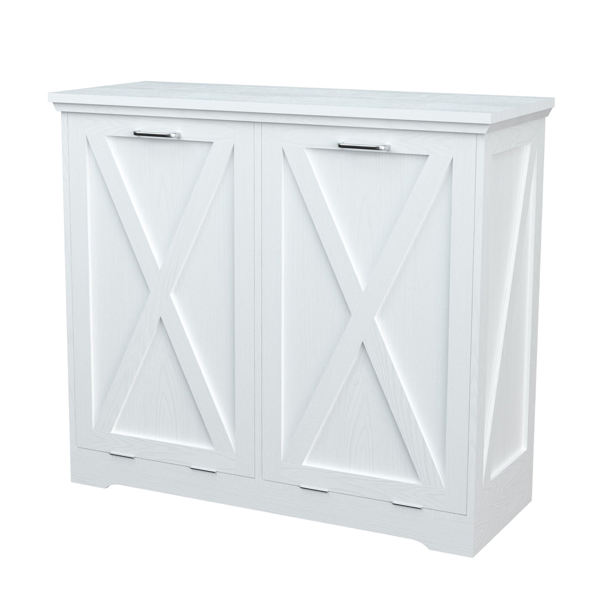 10 Gallon White Tilt Out Trash Can Cabinet L37957