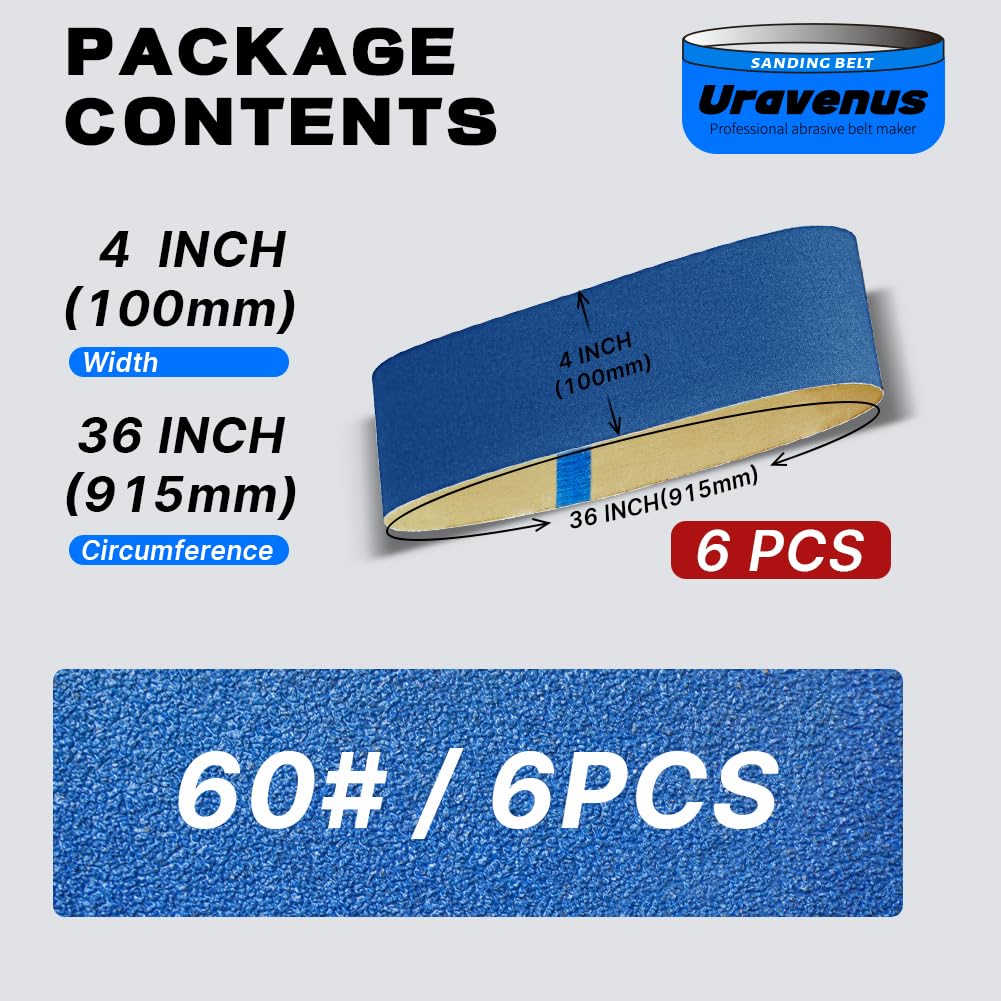 36 Inch 60 Grit Zirconia Sanding Belts I48688