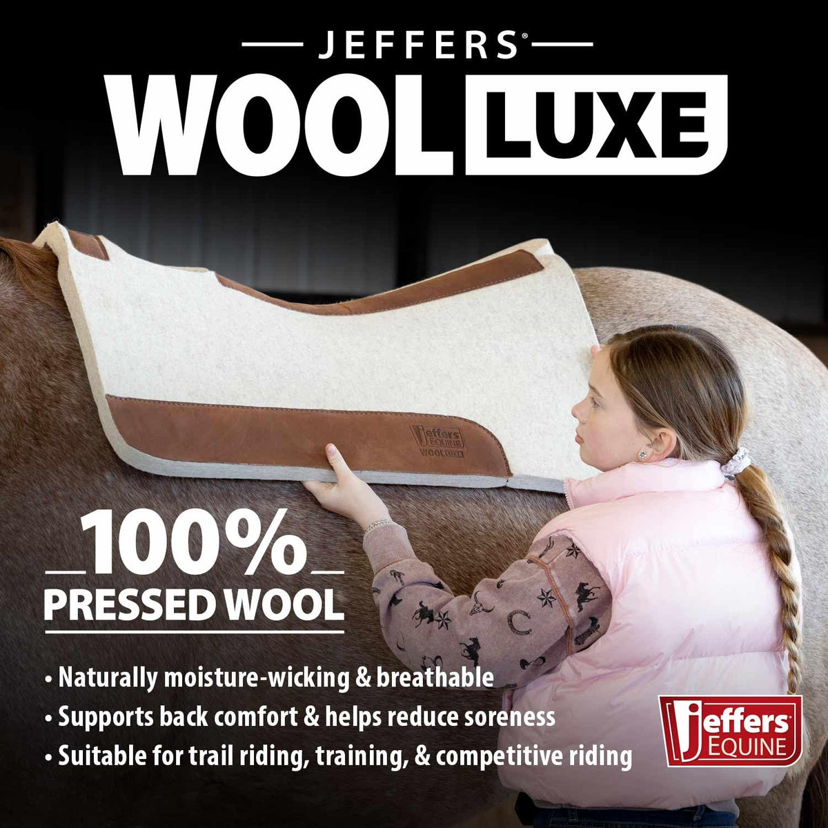 100% Wool Felt Saddle Pad Y723