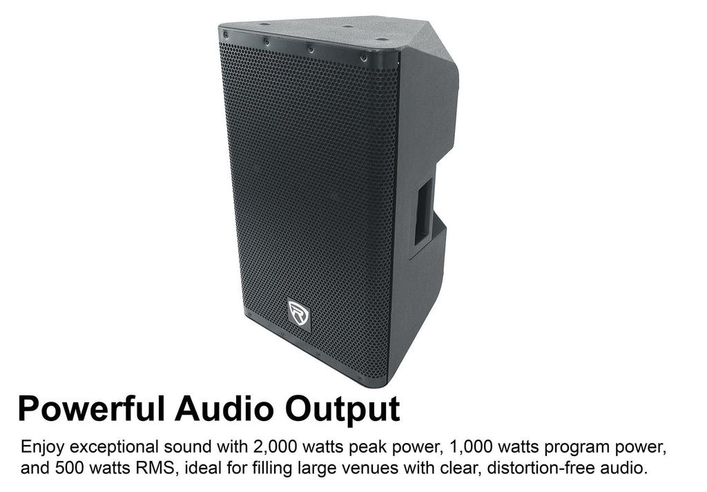 12" Powered DJ PA Speaker Pair with Stands O588