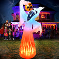 10 FT Halloween Inflatable Ghost with Pumpkin Z683