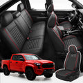 Custom Fit Seat Covers Full Set Black and Red H65495