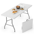 6FT White Folding Table O671239