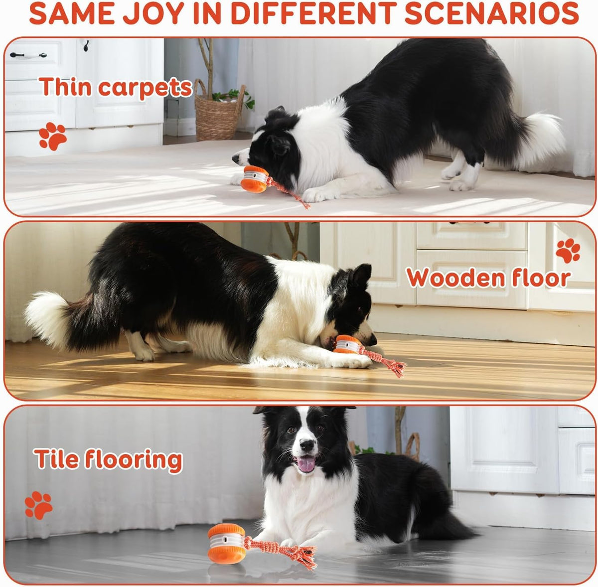 Electric Moving Dog Ball with Rope U3966