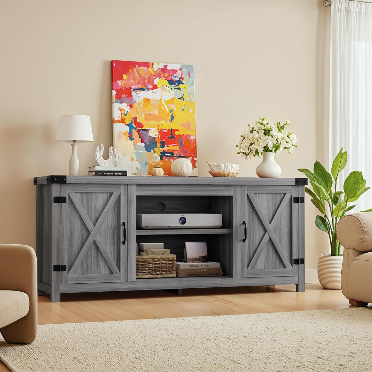 Modern Farmhouse TV Stand for 65" TV Q640017