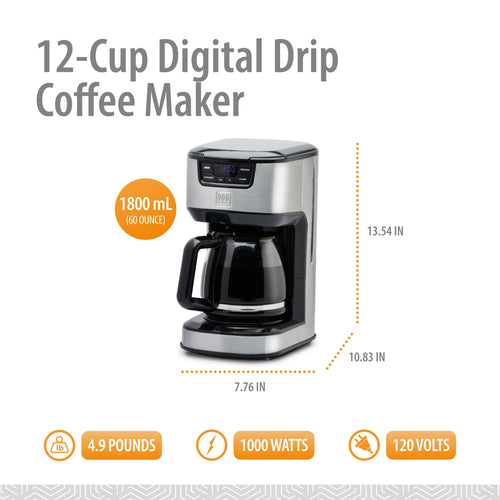 12-Cup Digital Drip Coffee Maker E54716