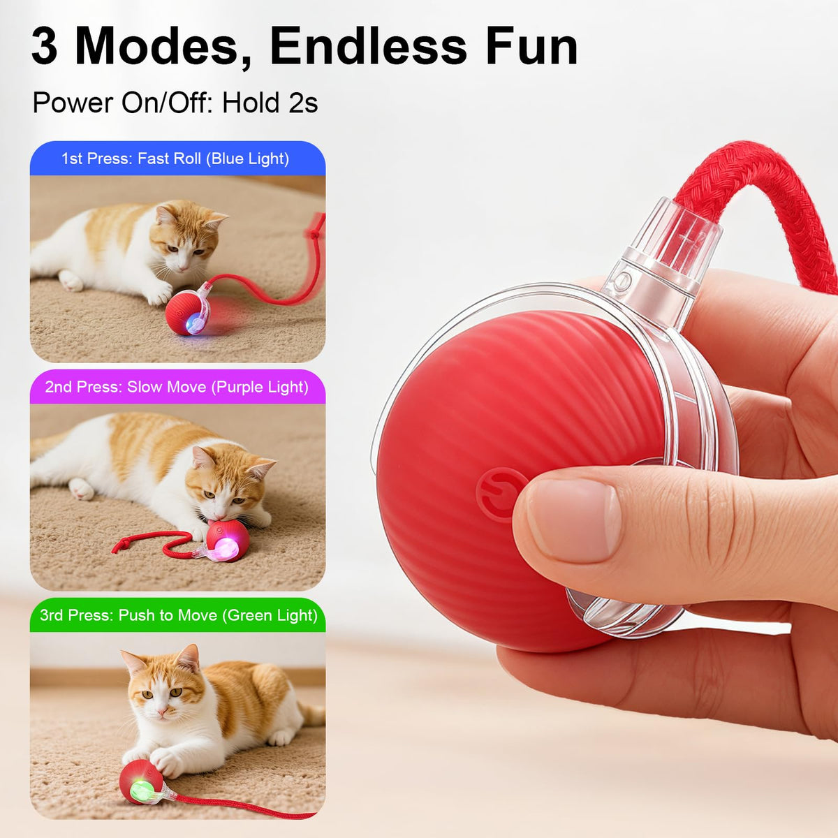 Automatic Rolling Electronic Cat Dog Toy W9982