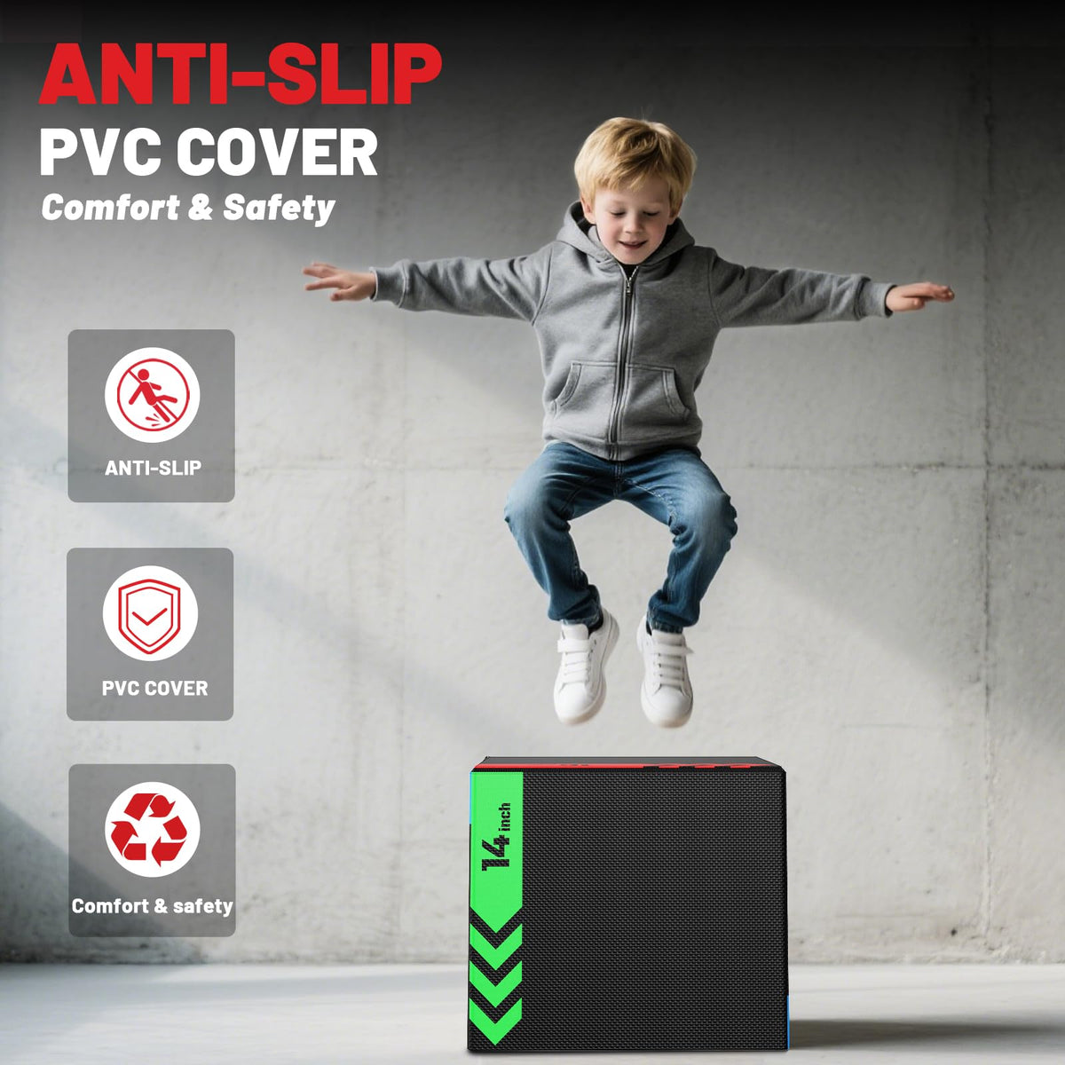 3-in-1 Anti-Slip High-Density Foam Jump Box J89136