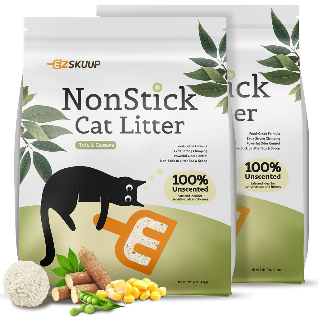 Non-Stick Bottom Tofu Cassava Cat Litter 2Pack 18Lb E214