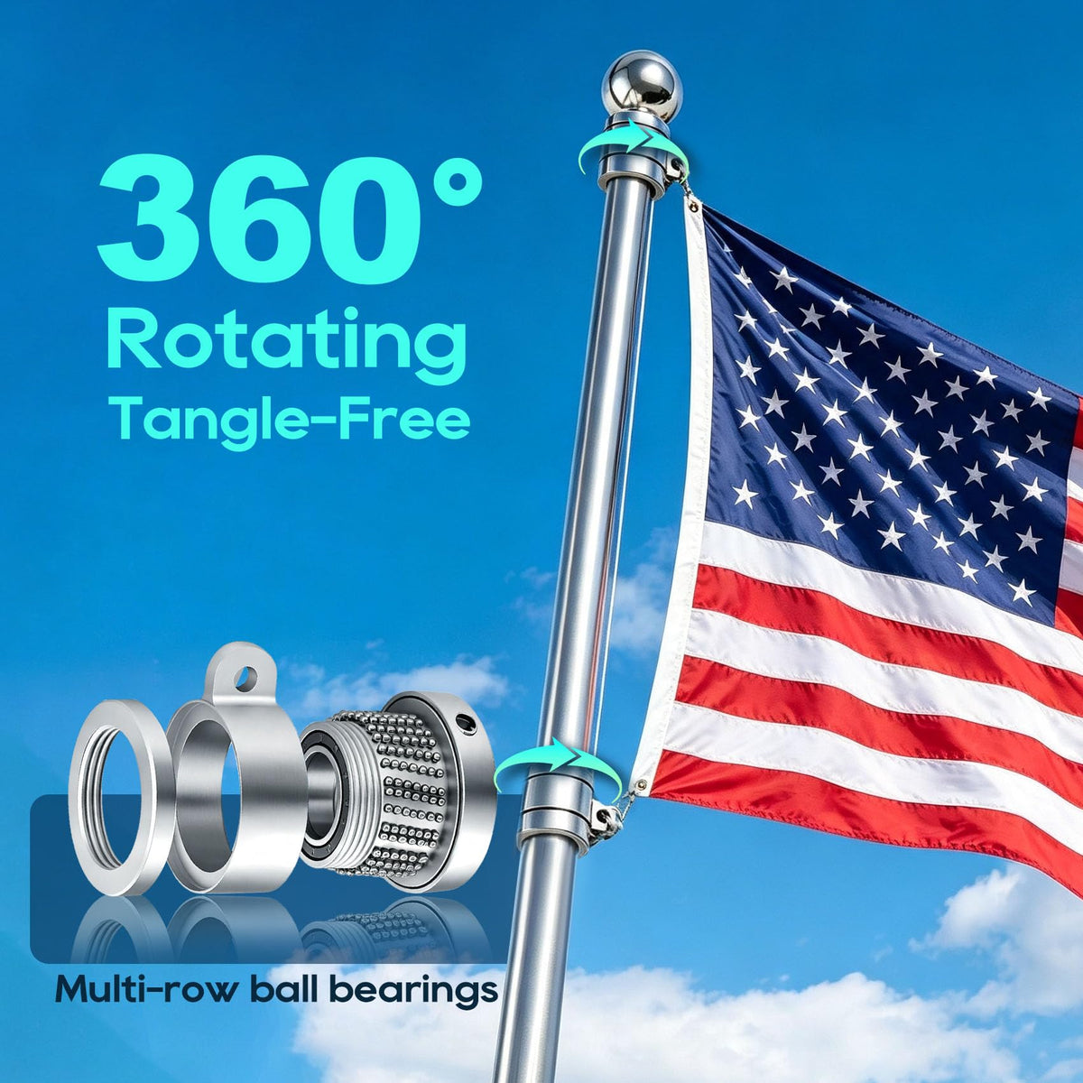 5FT One-Piece Flagpole 2-Pack W63601