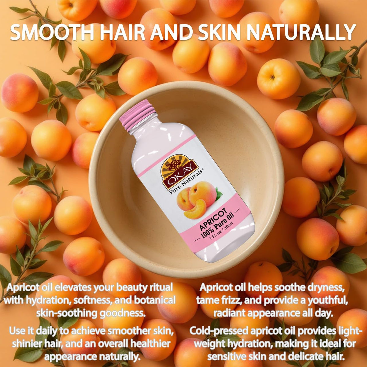 100% Pure Apricot Oil 1 oz W1370