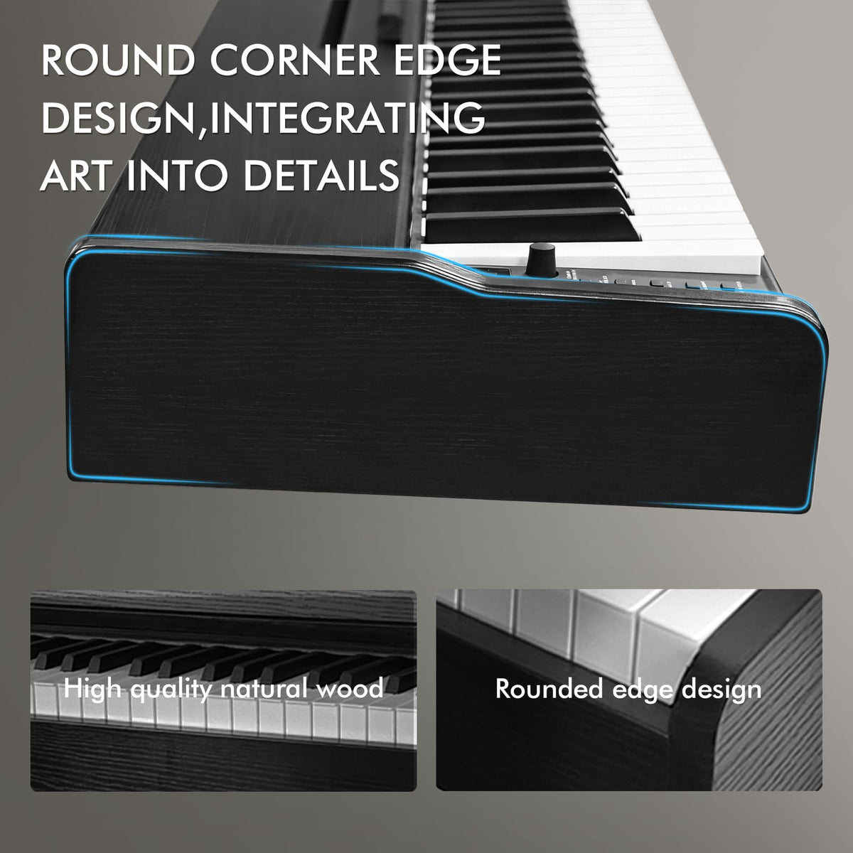 88 Key Weighted Hammer-Action Digital Piano with Stand M88646
