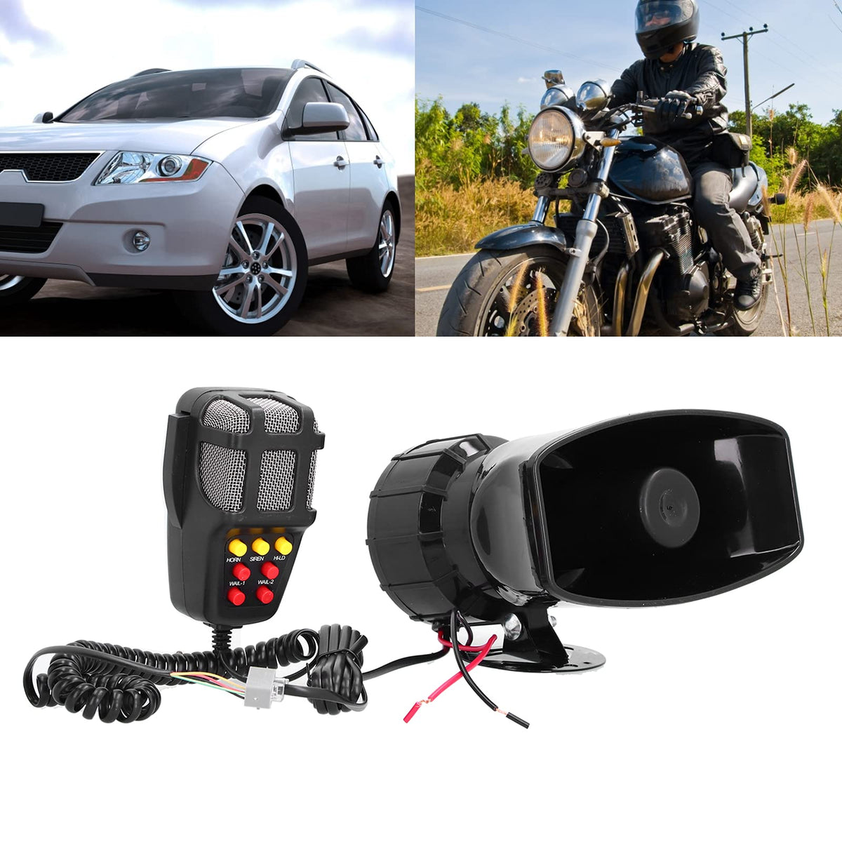 Car Siren Speaker Alarm Horn 7 Tone R75690