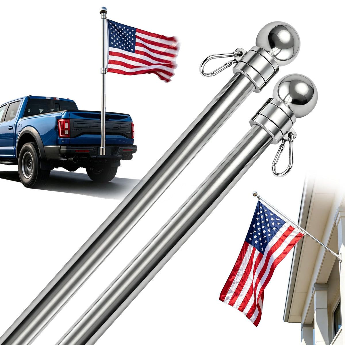 5FT One-Piece Flagpole 2-Pack W63601