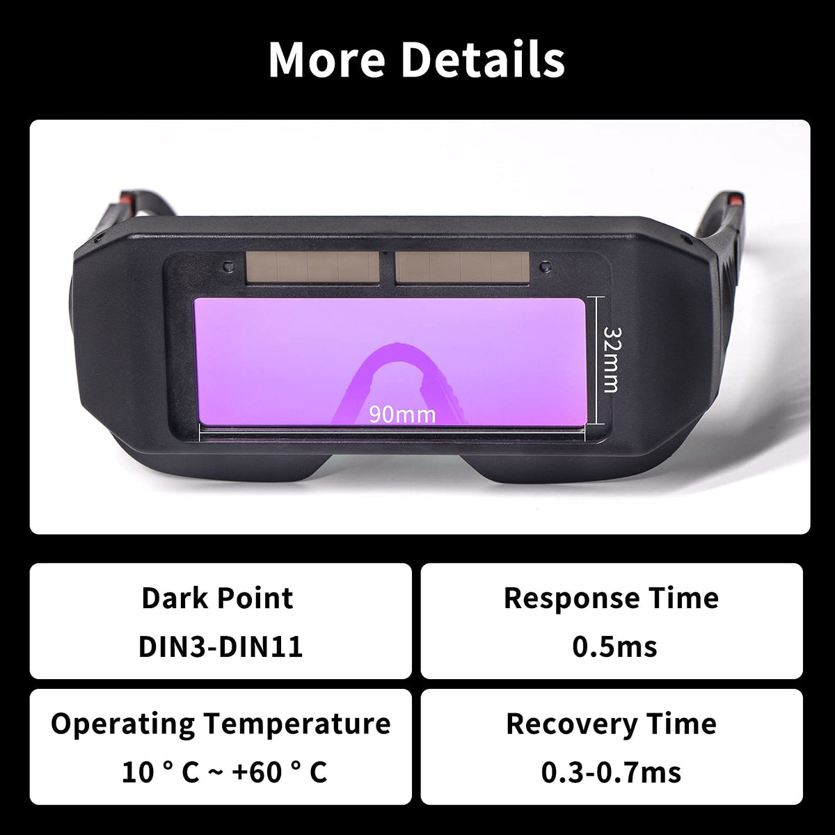 Auto-Darkening LCD Welding Glasses D2563