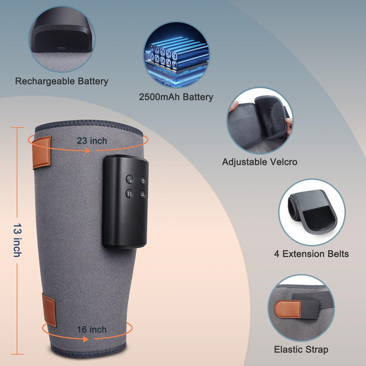 Cordless Air Compression Leg Massagers Q81391