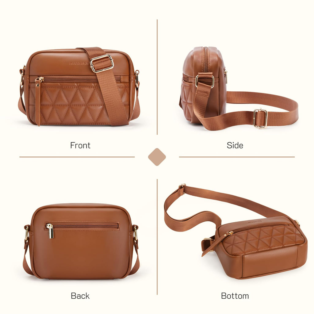 Quilted Crossbody Purse with Adjustable Strap T20780