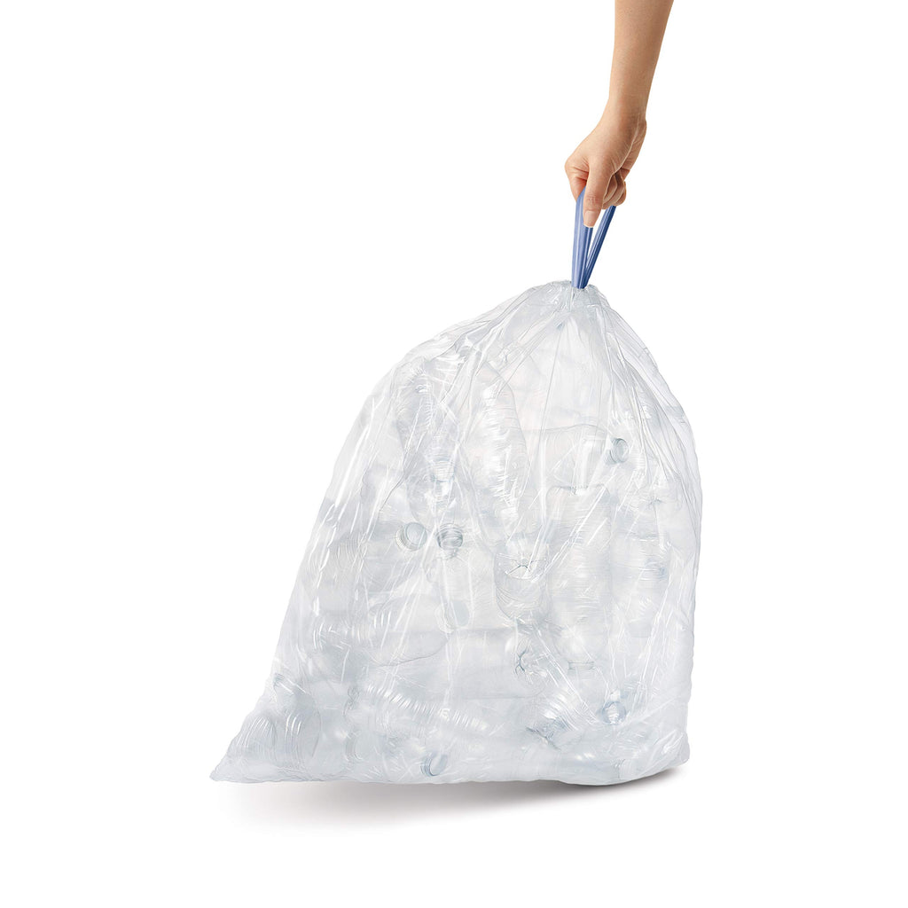 White Drawstring Trash Bags, 100 Count Q6610