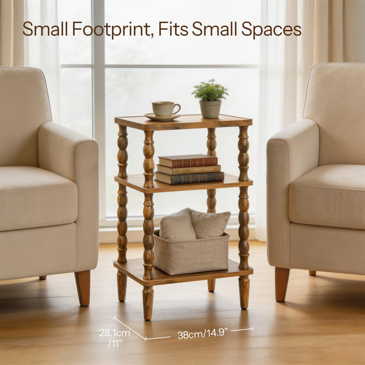 Small 3-Tier End Table W553