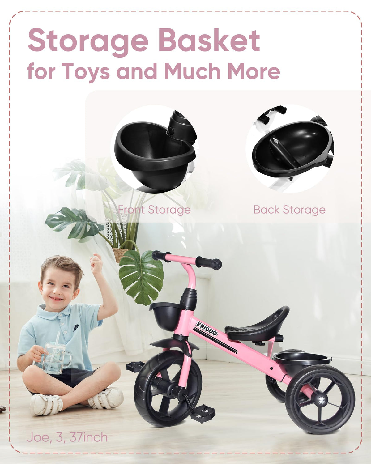 Kids Tricycle with Protective Gear Set R145