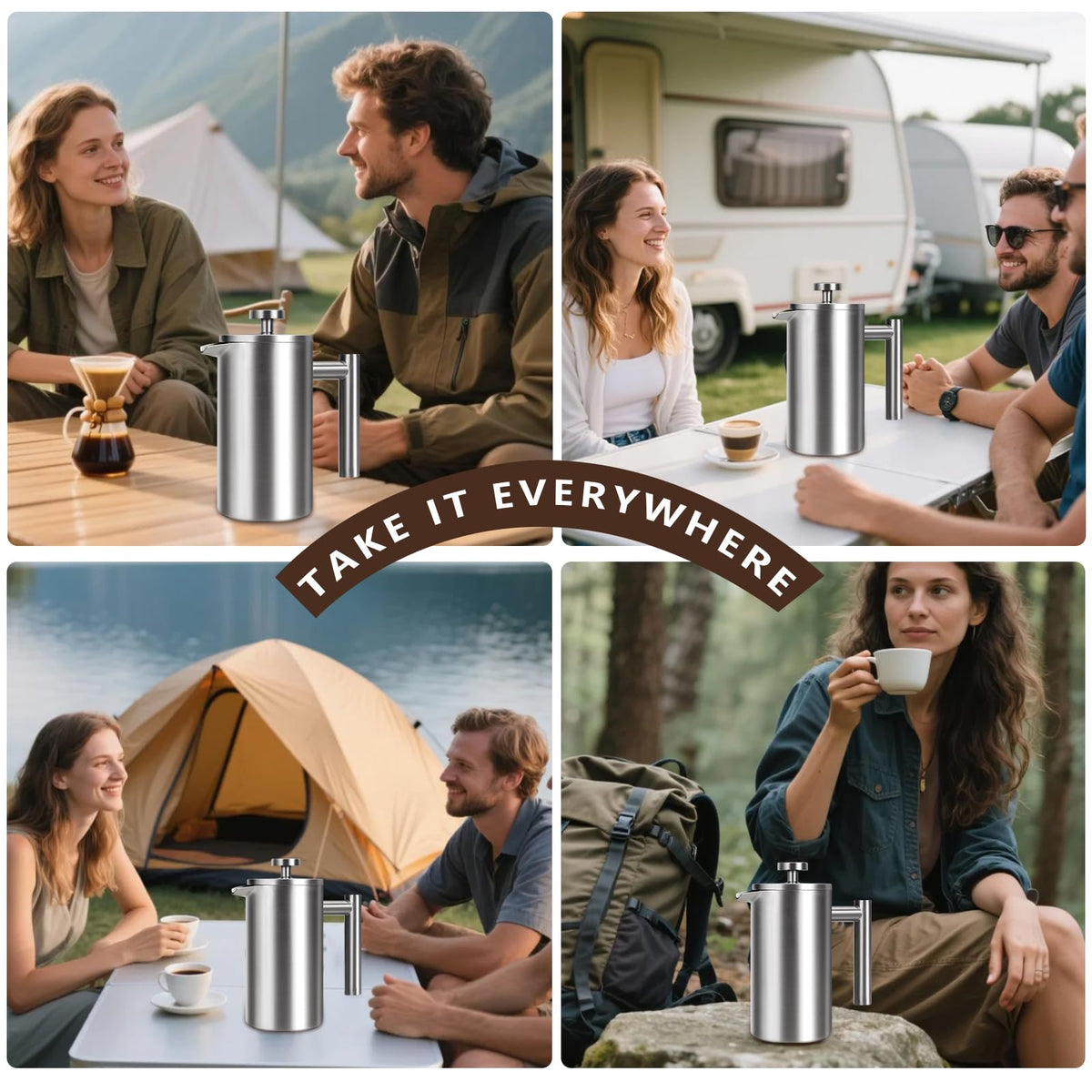 34 oz Stainless Steel French Press L289690