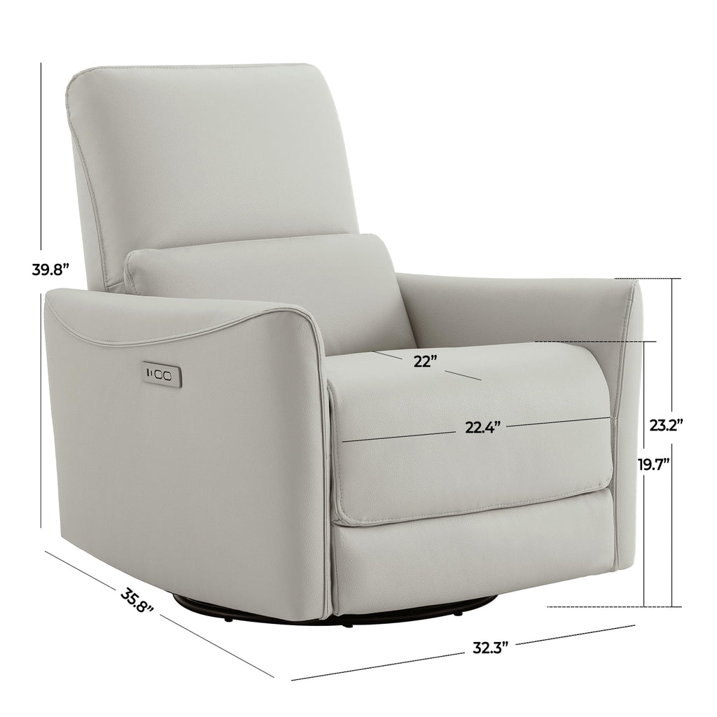 Power Recliner Swivel Glider Chair Cream Y5174