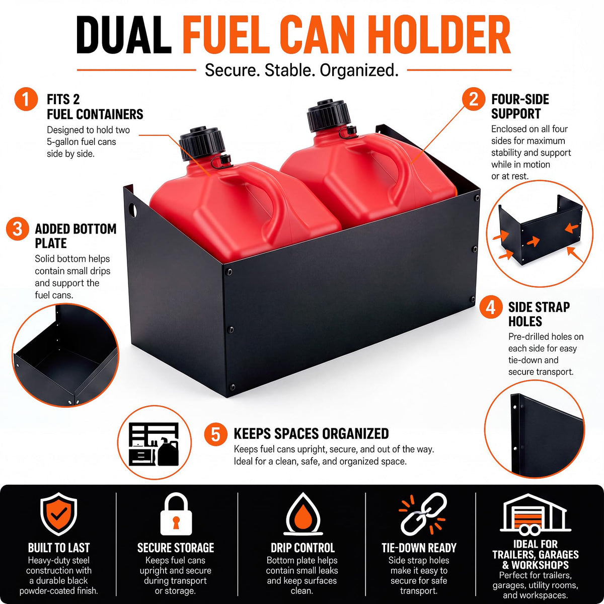 5 Gallon Gas Can Holder F9249