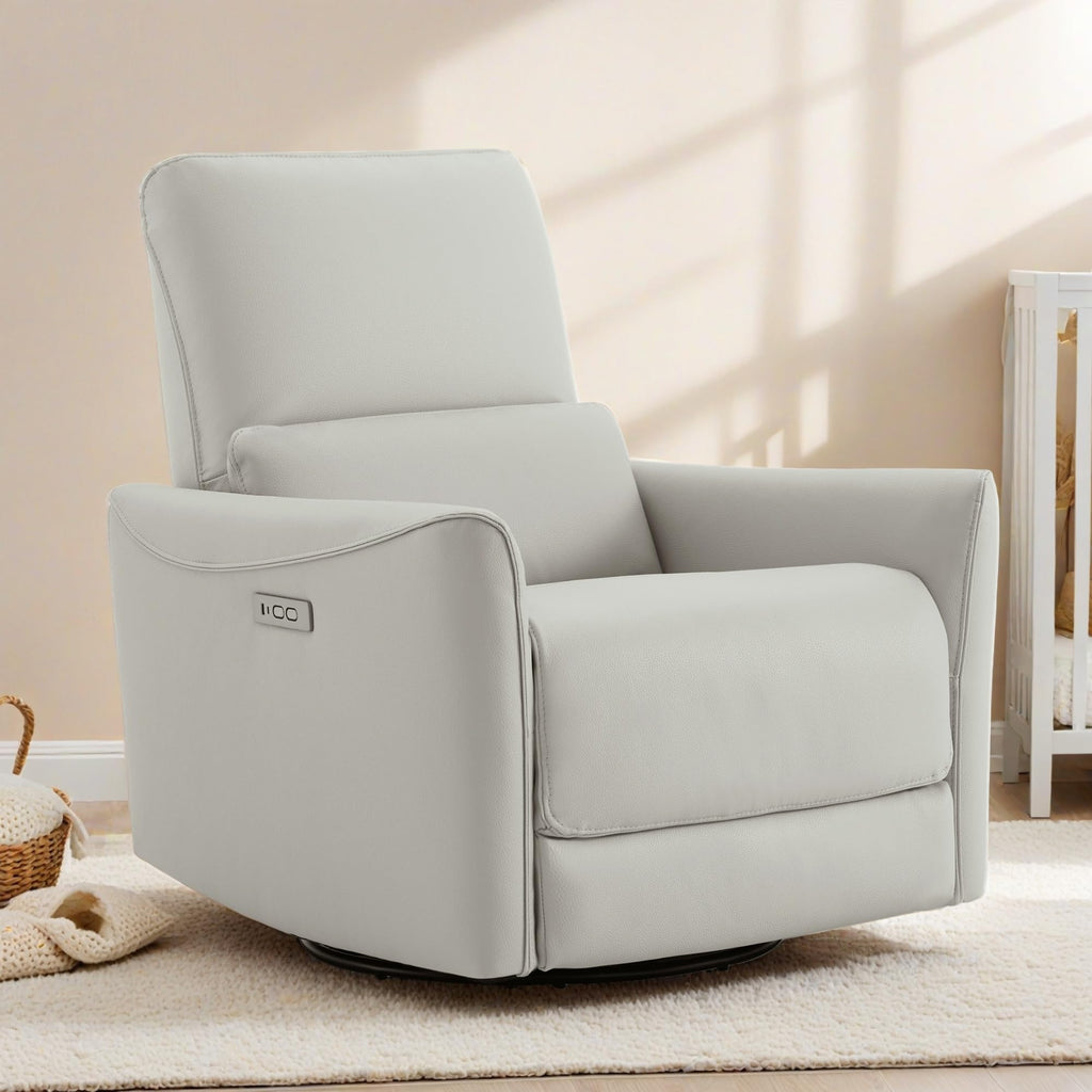 Power Recliner Swivel Glider Chair Cream Y5174