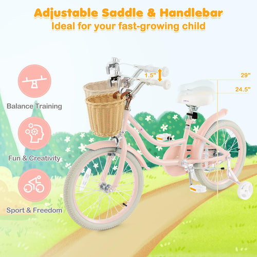 14 16 18 Inch Kids Bike with Training Wheels T376