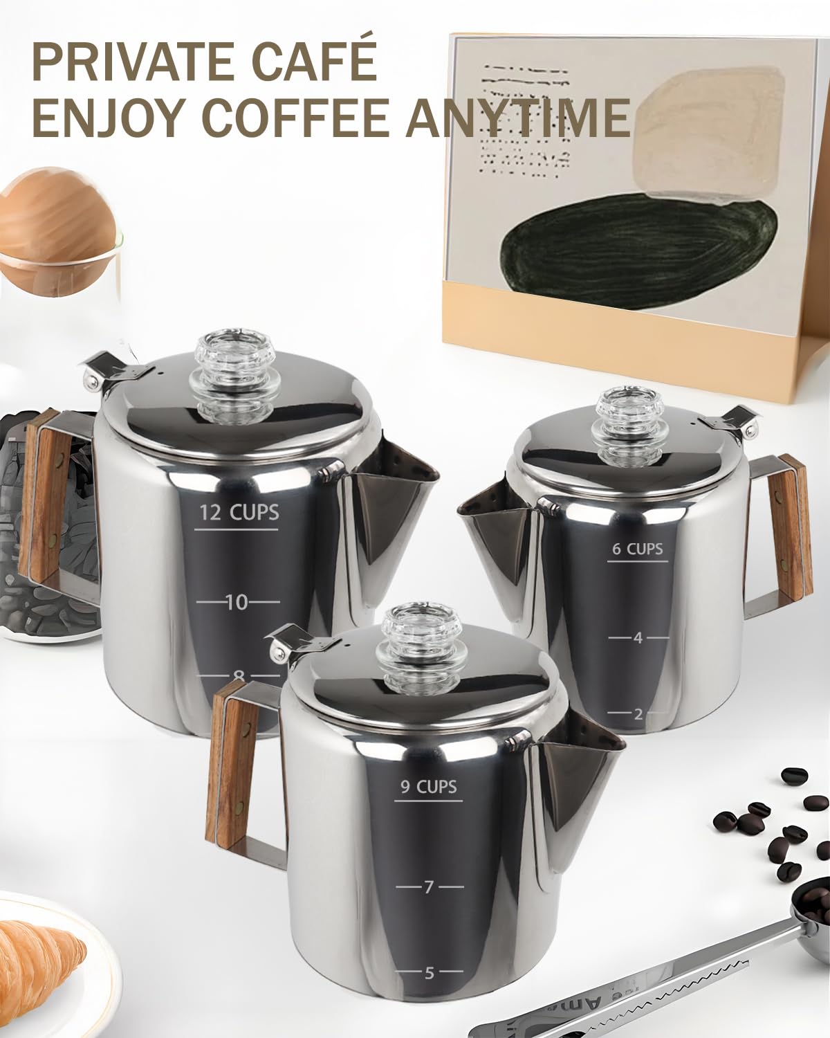 12 Cup Stainless Steel Coffee Percolator U44321