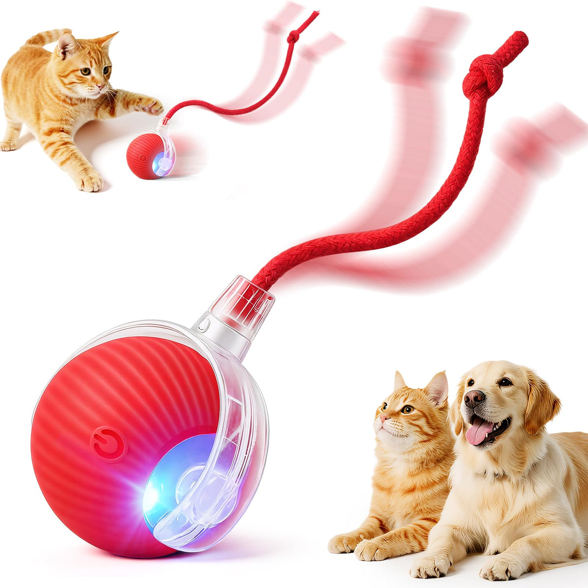 Automatic Rolling Electronic Cat Dog Toy W9982