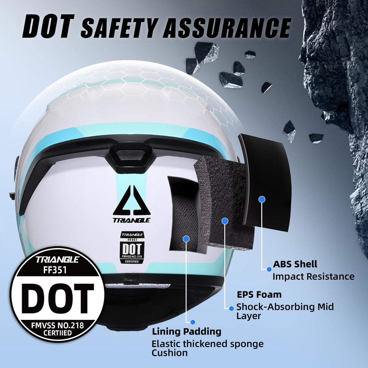 Full Face Motorcycle Helmet Dual Visor G4109