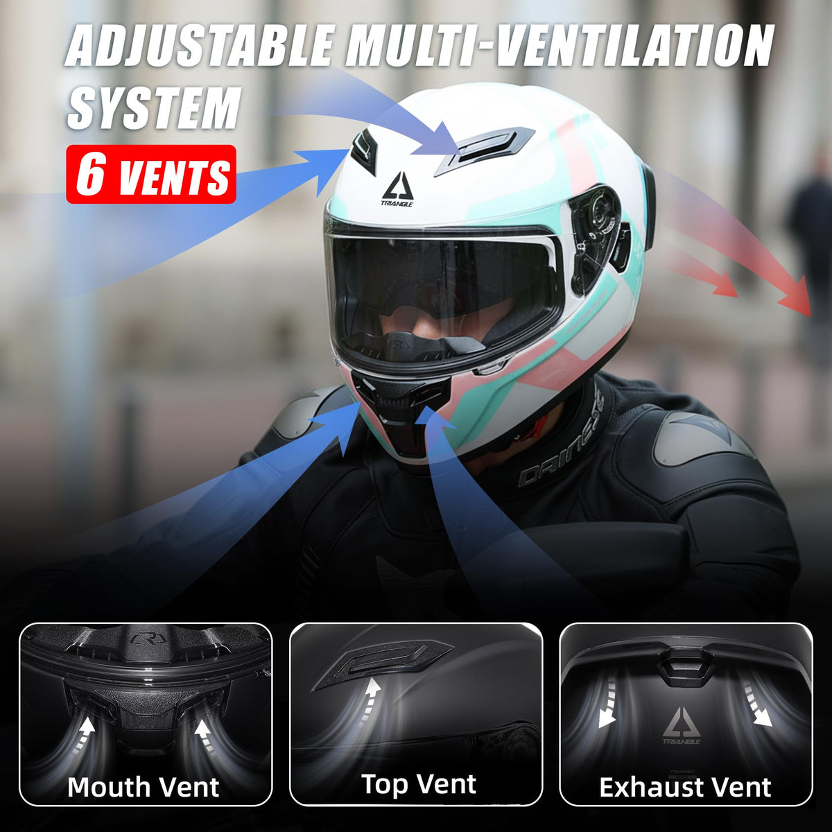 Full Face Motorcycle Helmet Dual Visor G4109