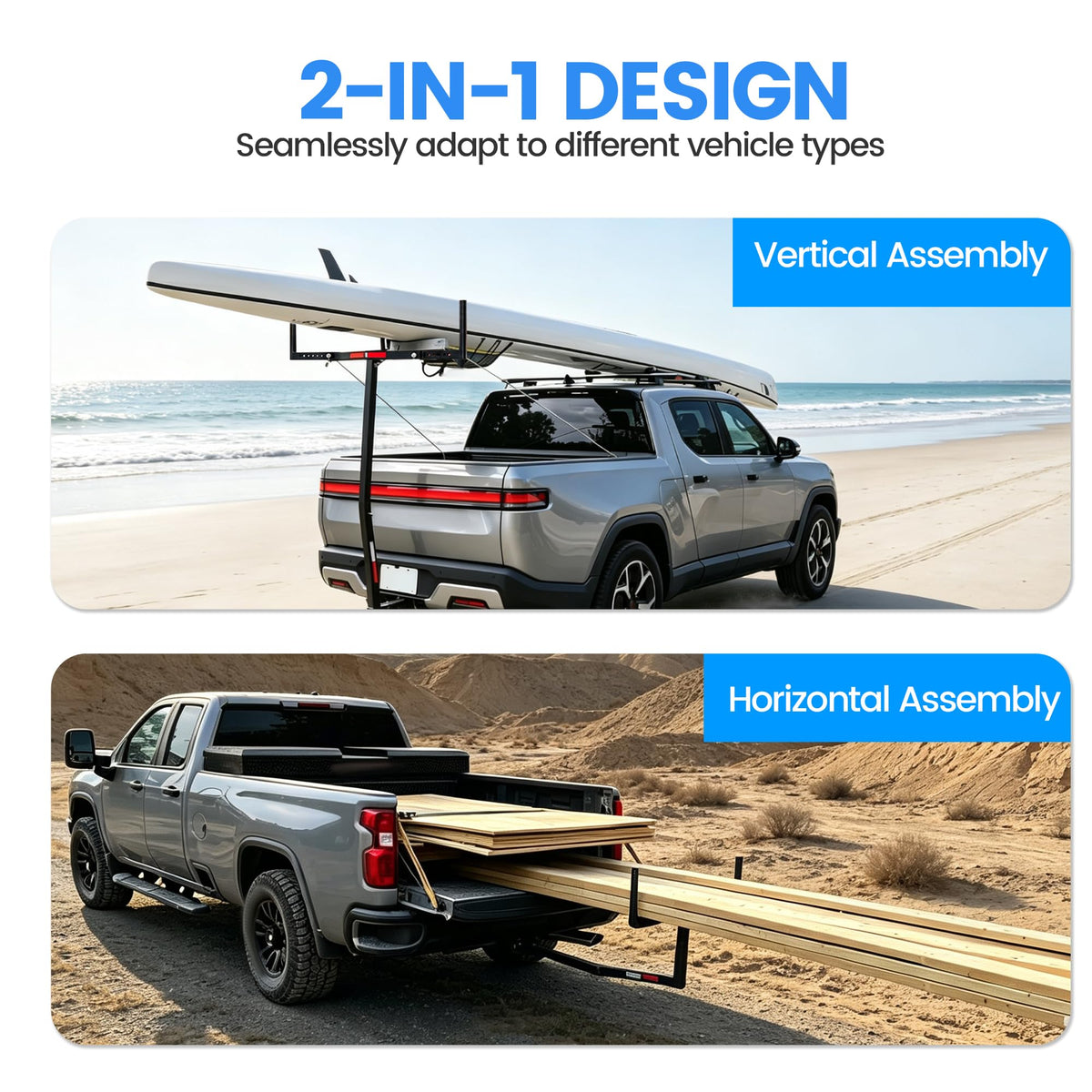 Truck Bed Extender Hitch Mount Extension Rack T149