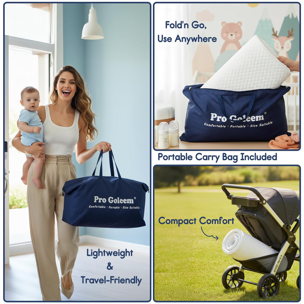 Waterproof Pack and Play Mattress 38"x26" White I5045