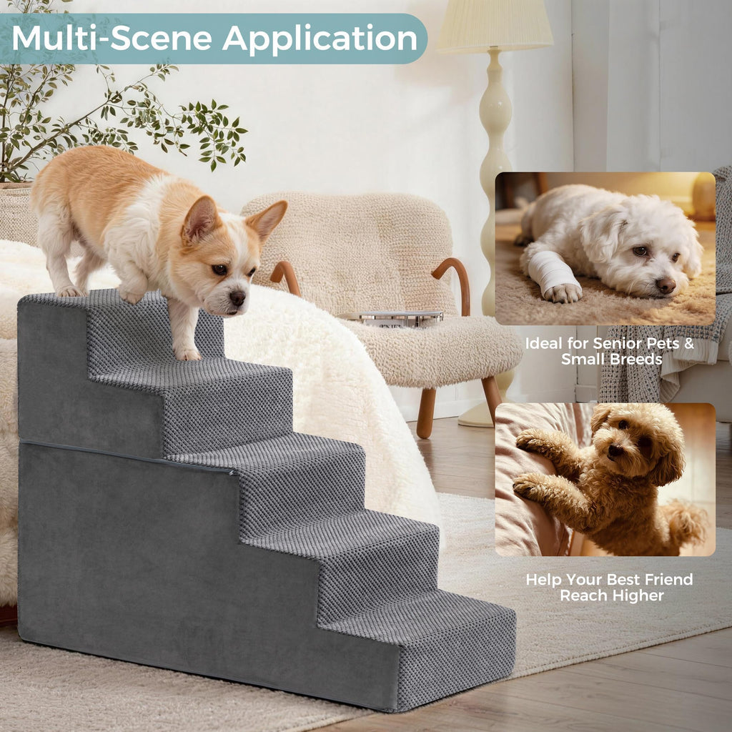 Detachable Non-Slip Grey Dog Stairs C355