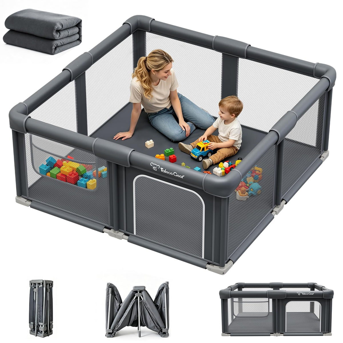 Foldable Baby Playpen with Mat F146